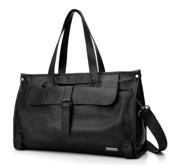 Soft Genuine Leather Men'S Luggage Bags Casual Travel Duffel Bags Cow Leather Men'S Large