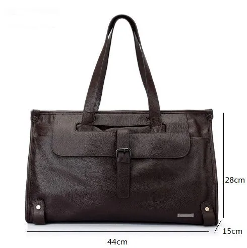 Soft Genuine Leather Men'S Luggage Bags Casual Travel Duffel Bags Cow Leather Men'S Large