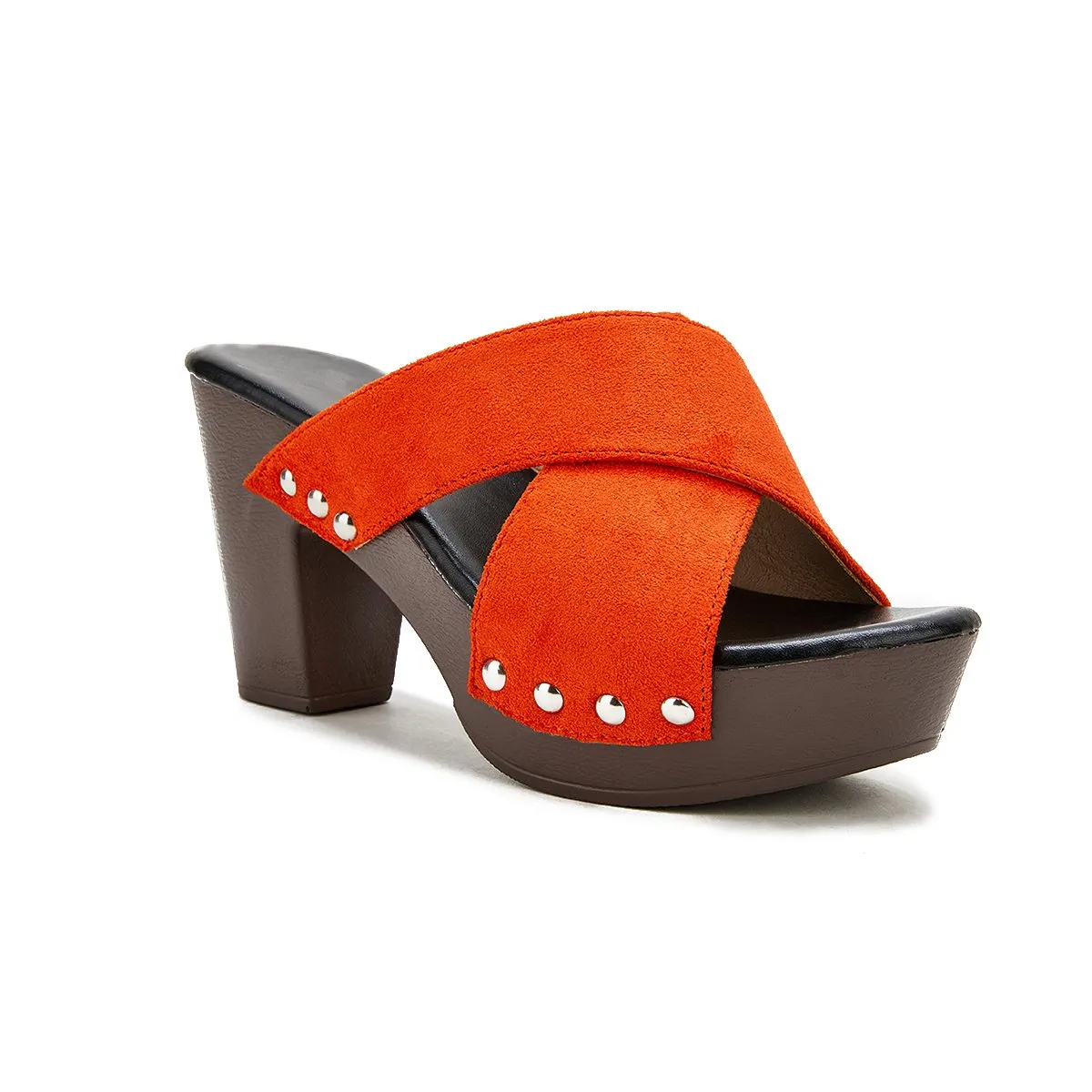 Sohiwoo  Women's Vintage Sandals Rivet Criss Cross Platform Wedges