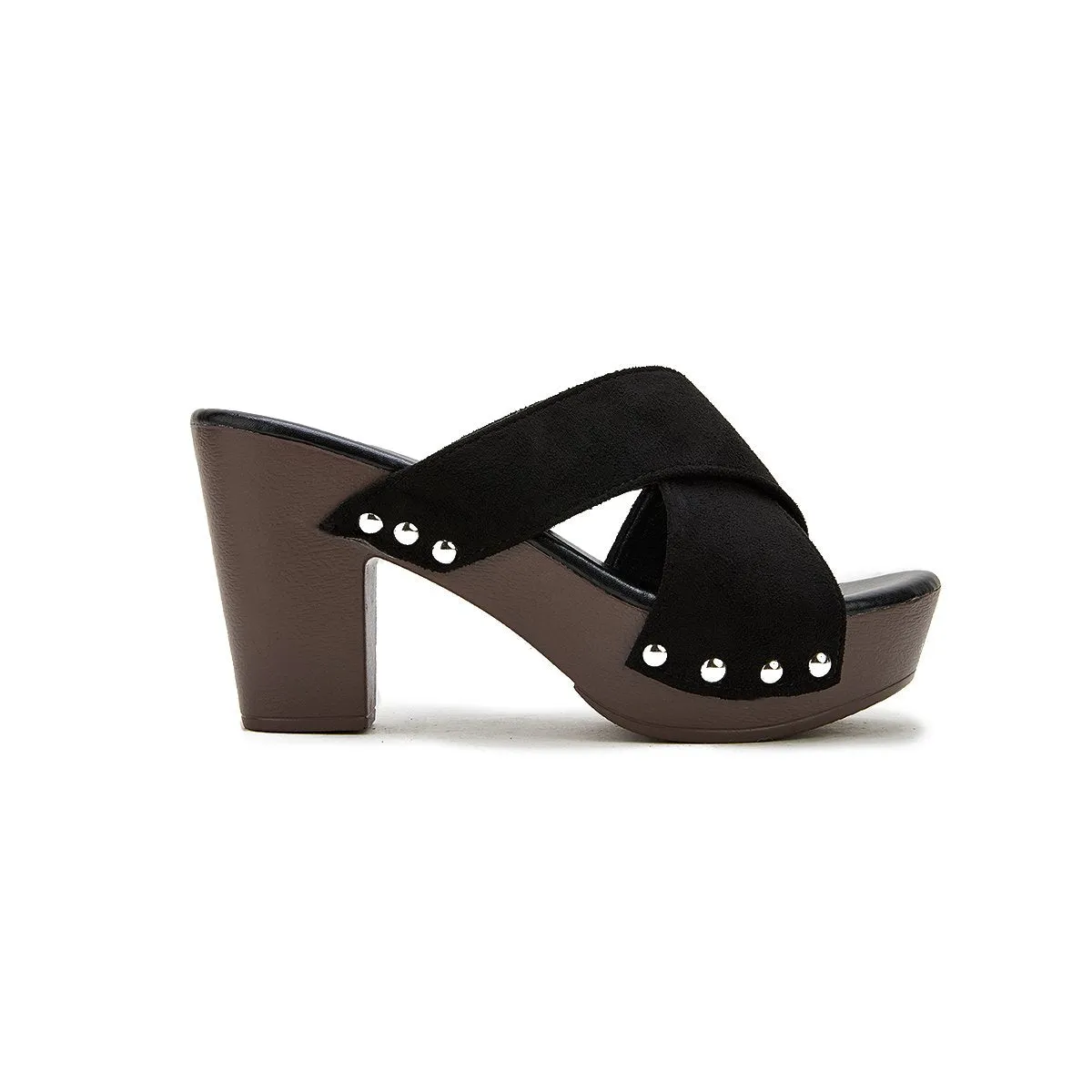 Sohiwoo  Women's Vintage Sandals Rivet Criss Cross Platform Wedges