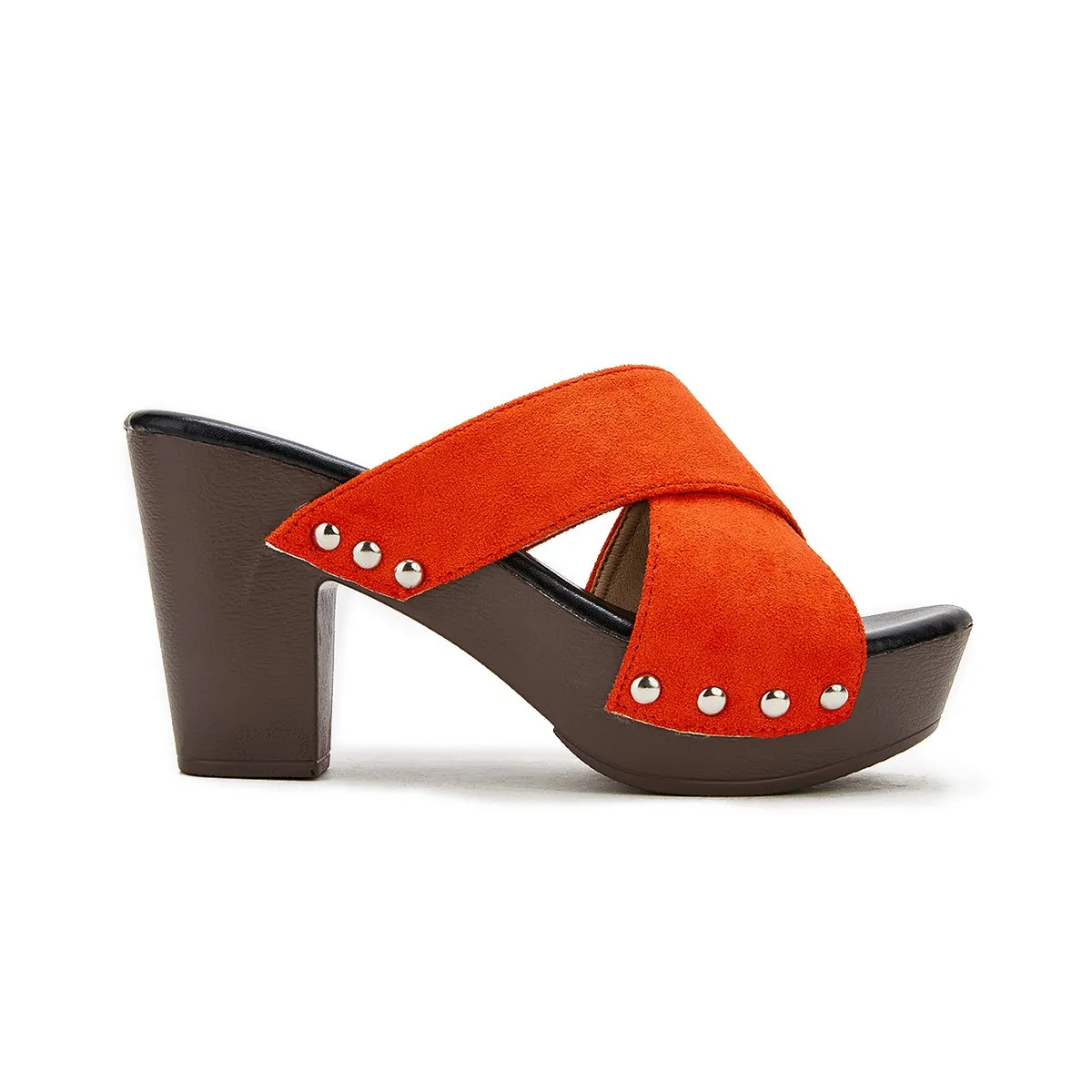 Sohiwoo  Women's Vintage Sandals Rivet Criss Cross Platform Wedges