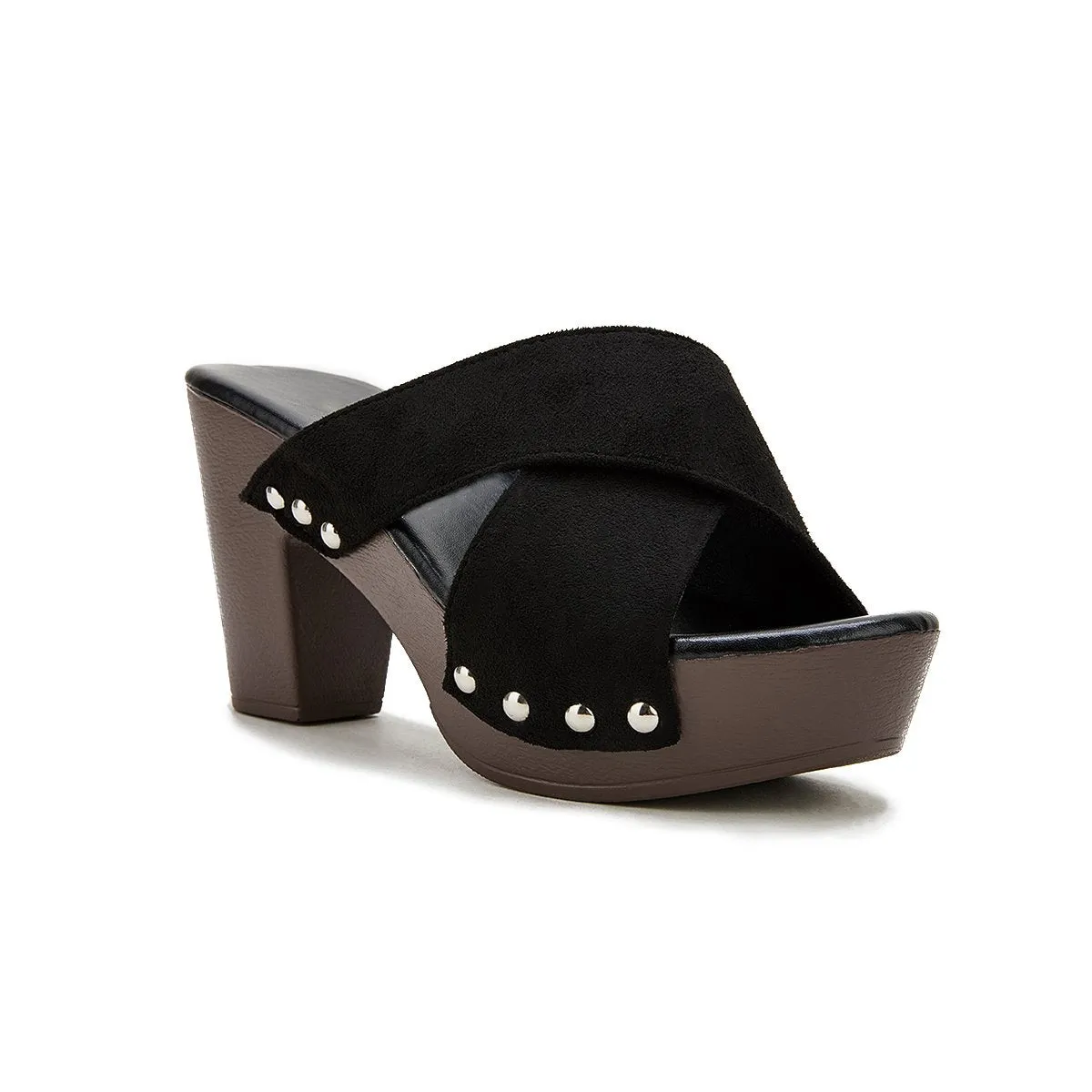 Sohiwoo  Women's Vintage Sandals Rivet Criss Cross Platform Wedges