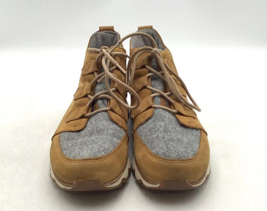 Sorel Women's Kinetic Caribou NL3372-224 Brown Gray Ankle Snow Boots - Size 10.5