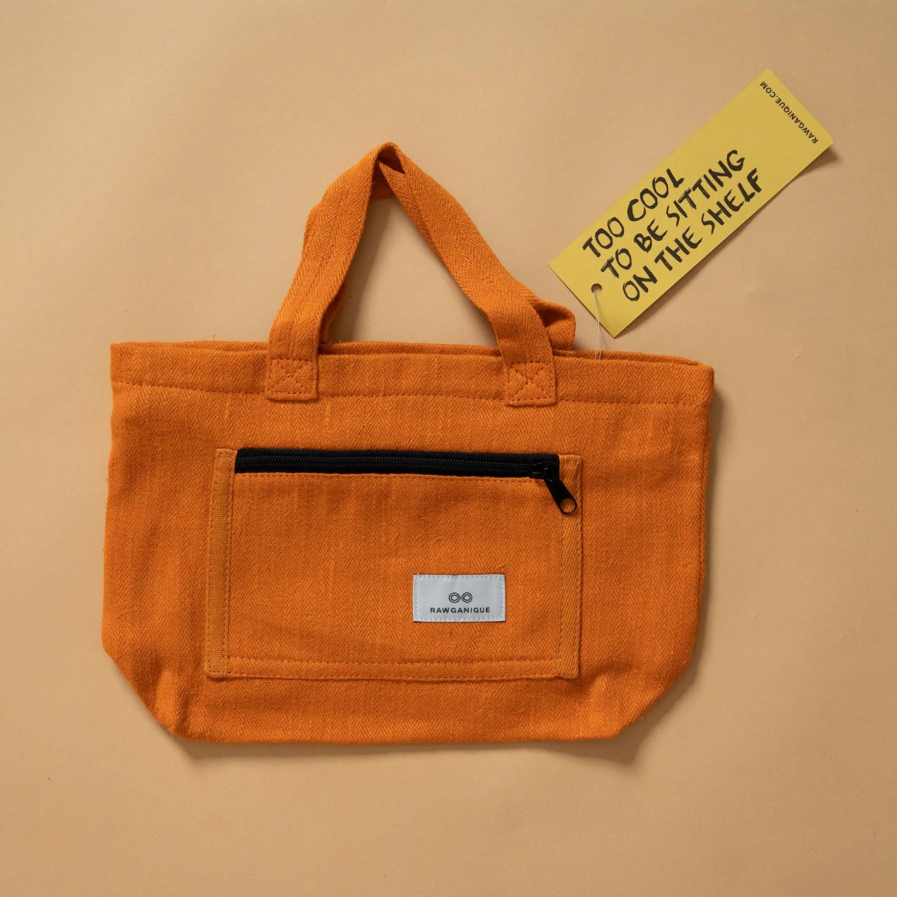 SYDNEY 100% Organic Hemp Clutch Tote (With Shoulder Strap) (12x9x3.5) (Plastic-free)