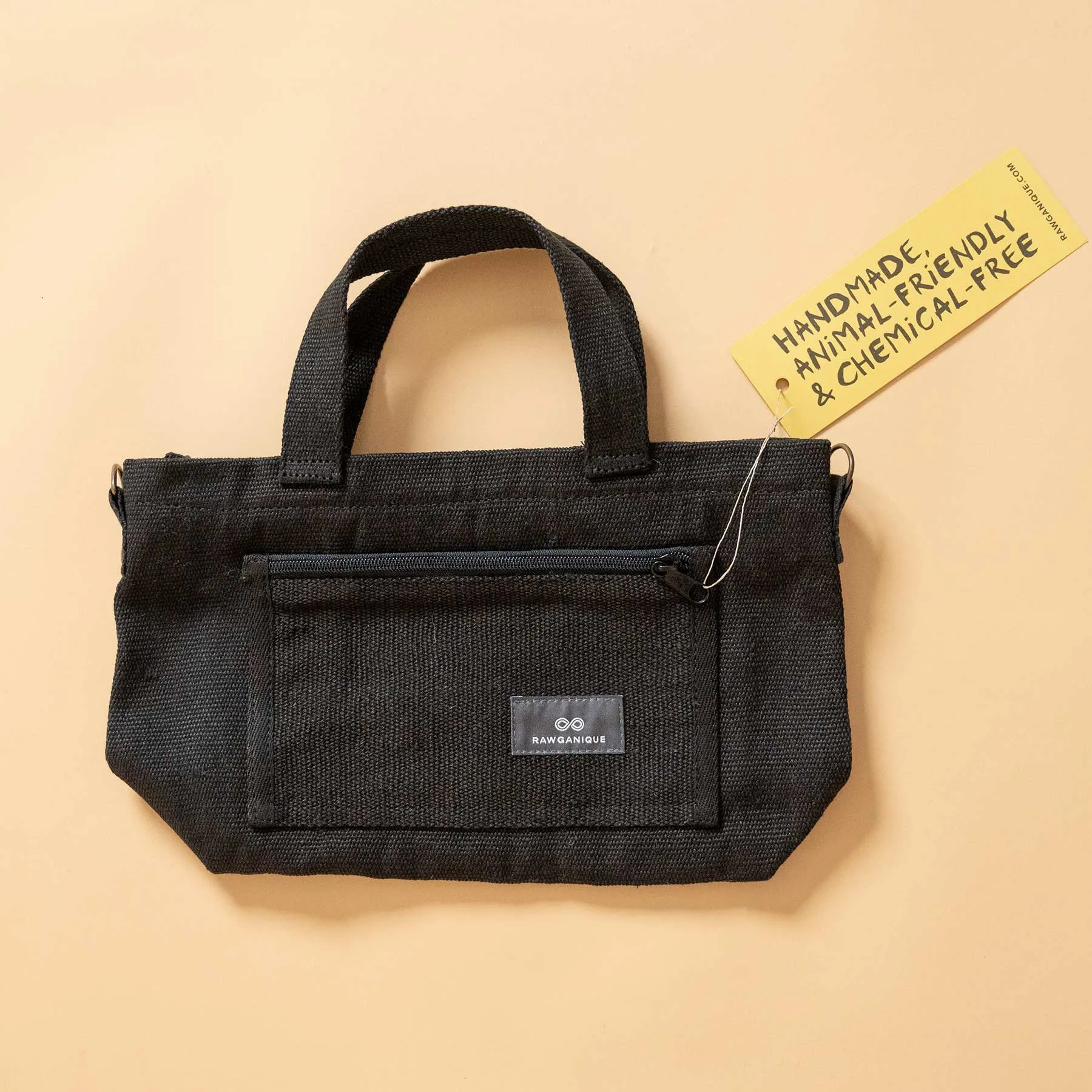 SYDNEY 100% Organic Hemp Clutch Tote (With Shoulder Strap) (12x9x3.5) (Plastic-free)