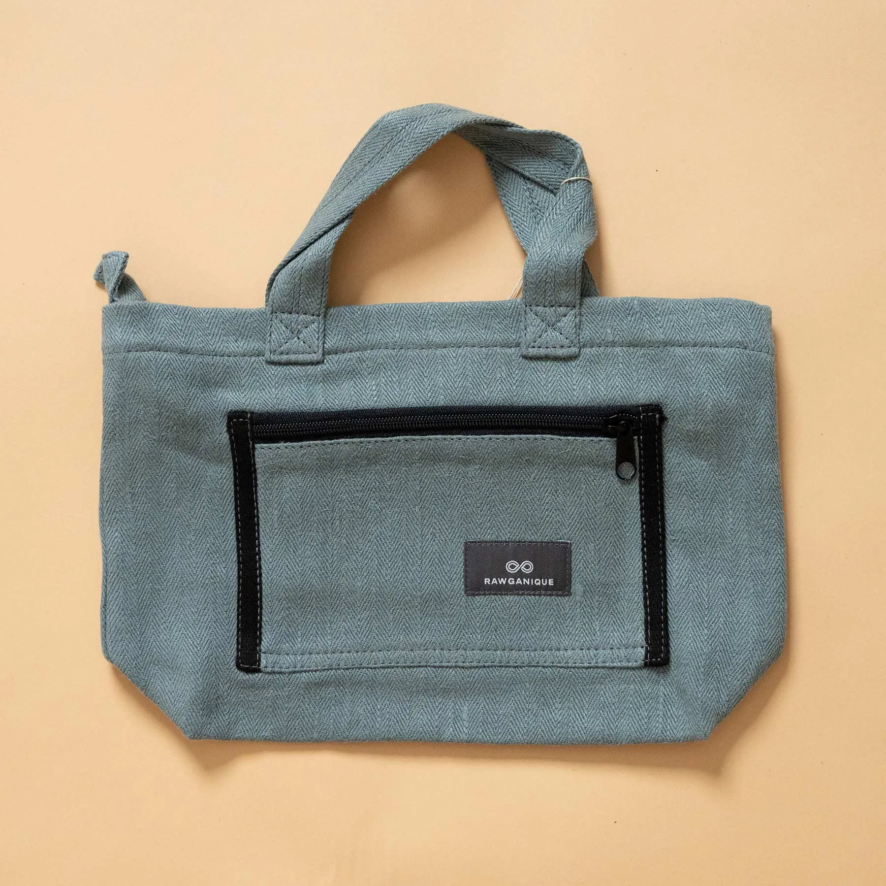 SYDNEY 100% Organic Hemp Clutch Tote (With Shoulder Strap) (12x9x3.5) (Plastic-free)
