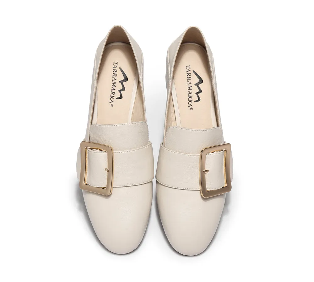 TARRAMARRA® Low Block Leather Heels Sammi