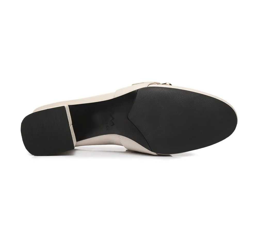 TARRAMARRA® Low Block Leather Heels Sammi
