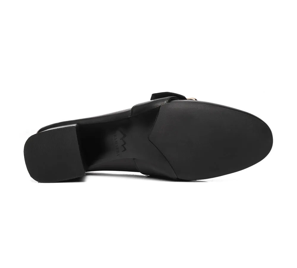 TARRAMARRA® Low Block Leather Heels Sammi