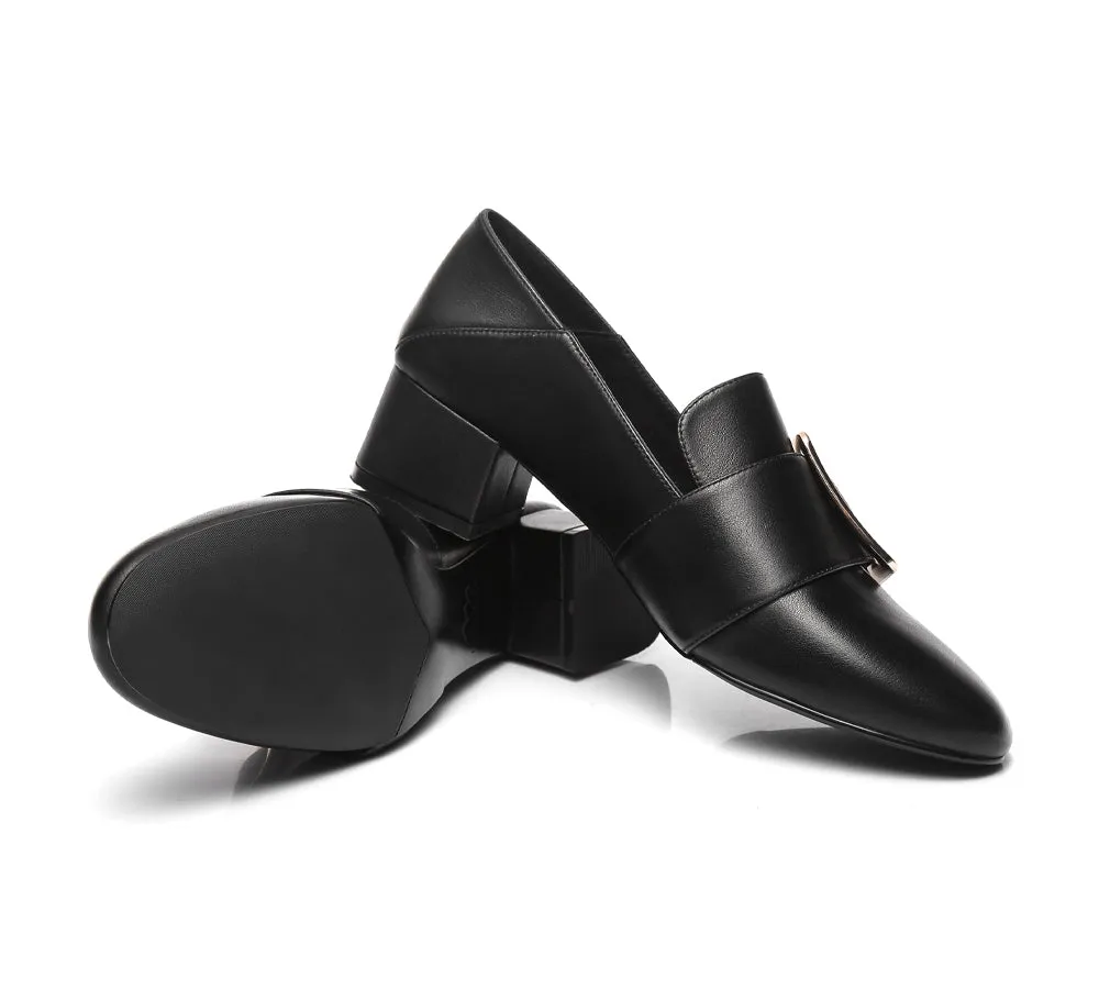 TARRAMARRA® Low Block Leather Heels Sammi