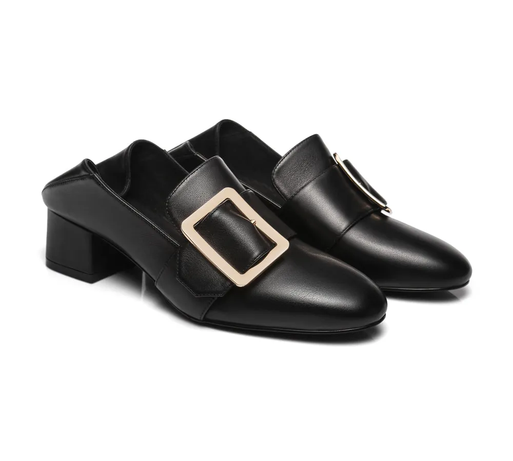 TARRAMARRA® Low Block Leather Heels Sammi