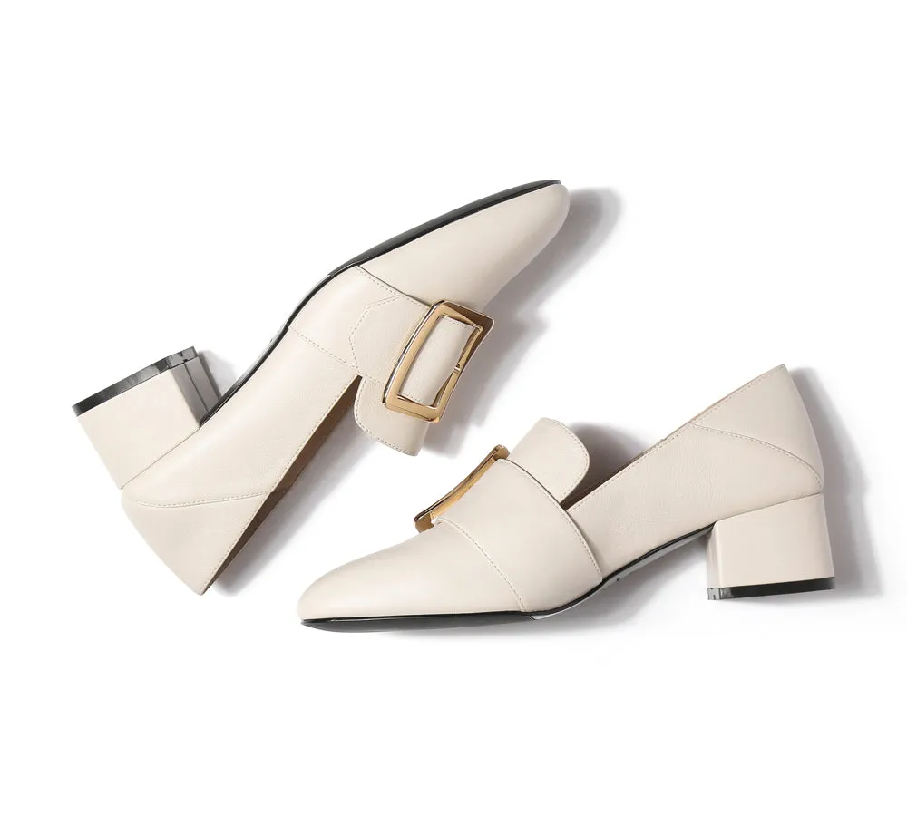 TARRAMARRA® Low Block Leather Heels Sammi