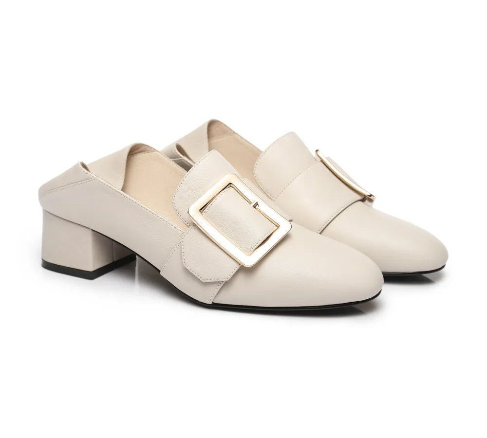 TARRAMARRA® Low Block Leather Heels Sammi