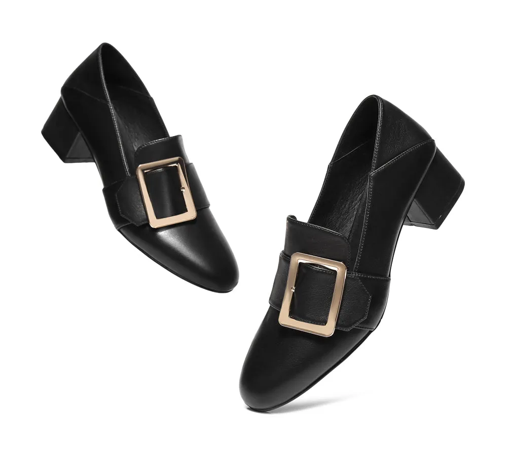 TARRAMARRA® Low Block Leather Heels Sammi