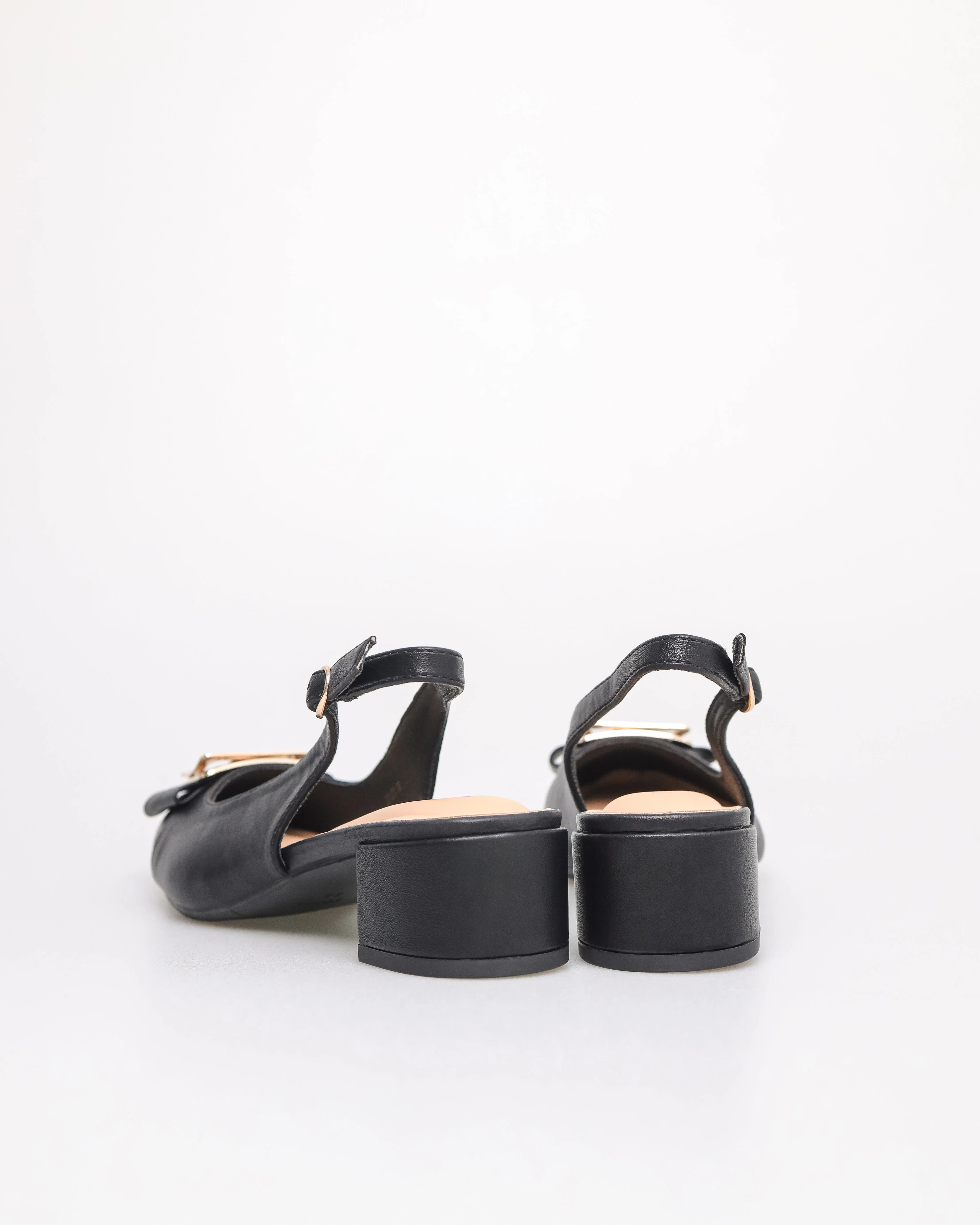 Tomaz YX184 Ladies Metallic Buckle Slingbacks