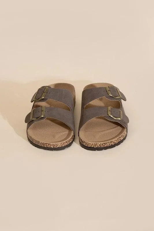 TOP MODA Mars Buckle Strap Slides