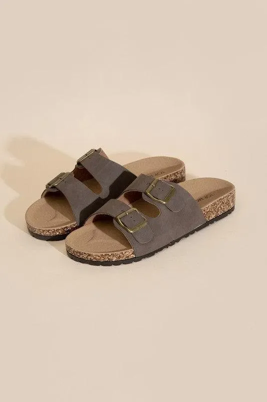 TOP MODA Mars Buckle Strap Slides