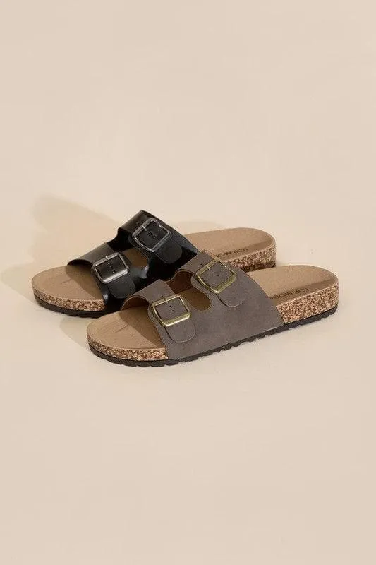TOP MODA Mars Buckle Strap Slides
