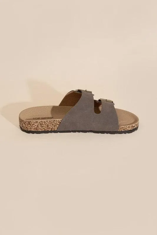 TOP MODA Mars Buckle Strap Slides