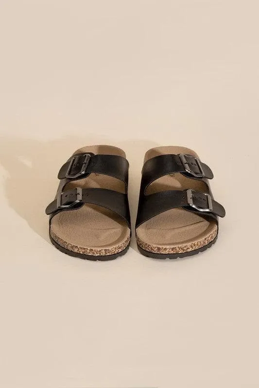 TOP MODA Mars Buckle Strap Slides