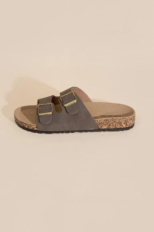 TOP MODA Mars Buckle Strap Slides