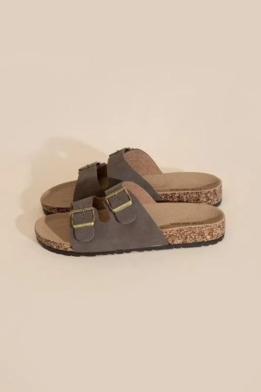 TOP MODA Mars Buckle Strap Slides