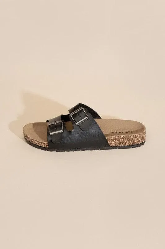 TOP MODA Mars Buckle Strap Slides