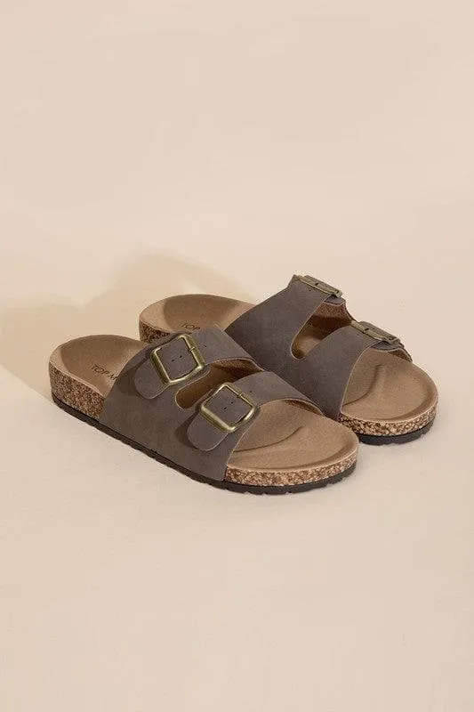 TOP MODA Mars Buckle Strap Slides
