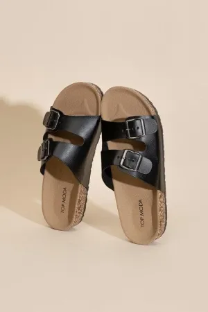TOP MODA Mars Buckle Strap Slides