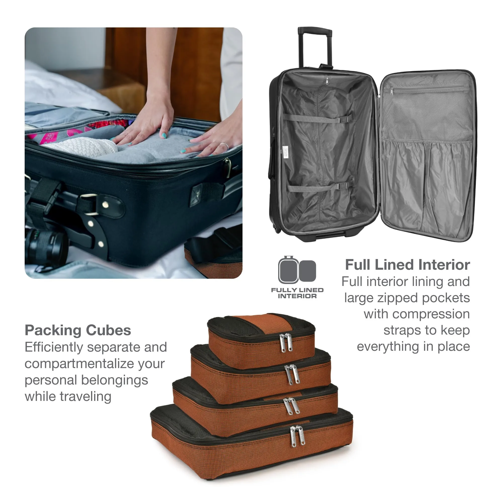 Travel Select 8-Piece Expandable Rolling Luggage Set