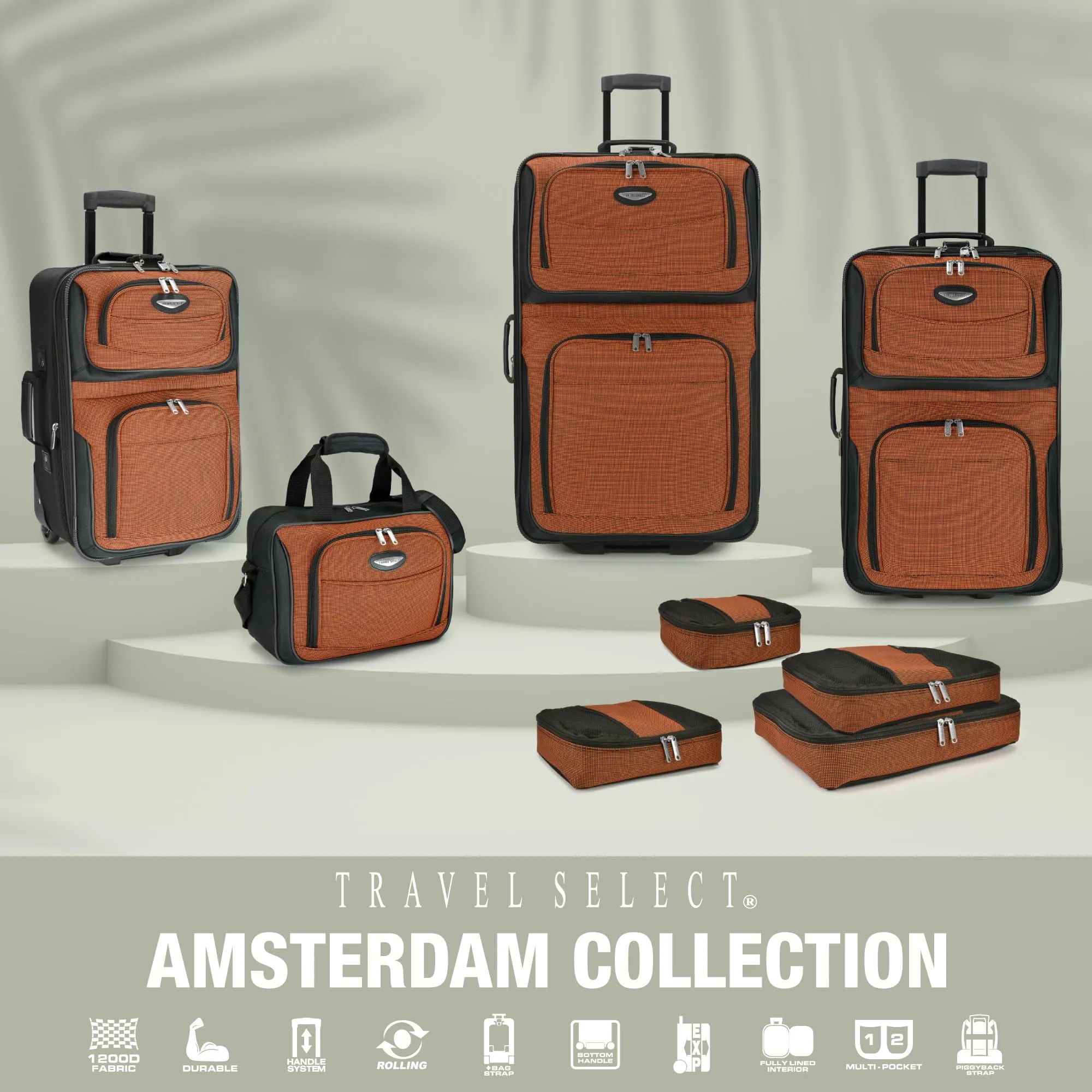 Travel Select 8-Piece Expandable Rolling Luggage Set