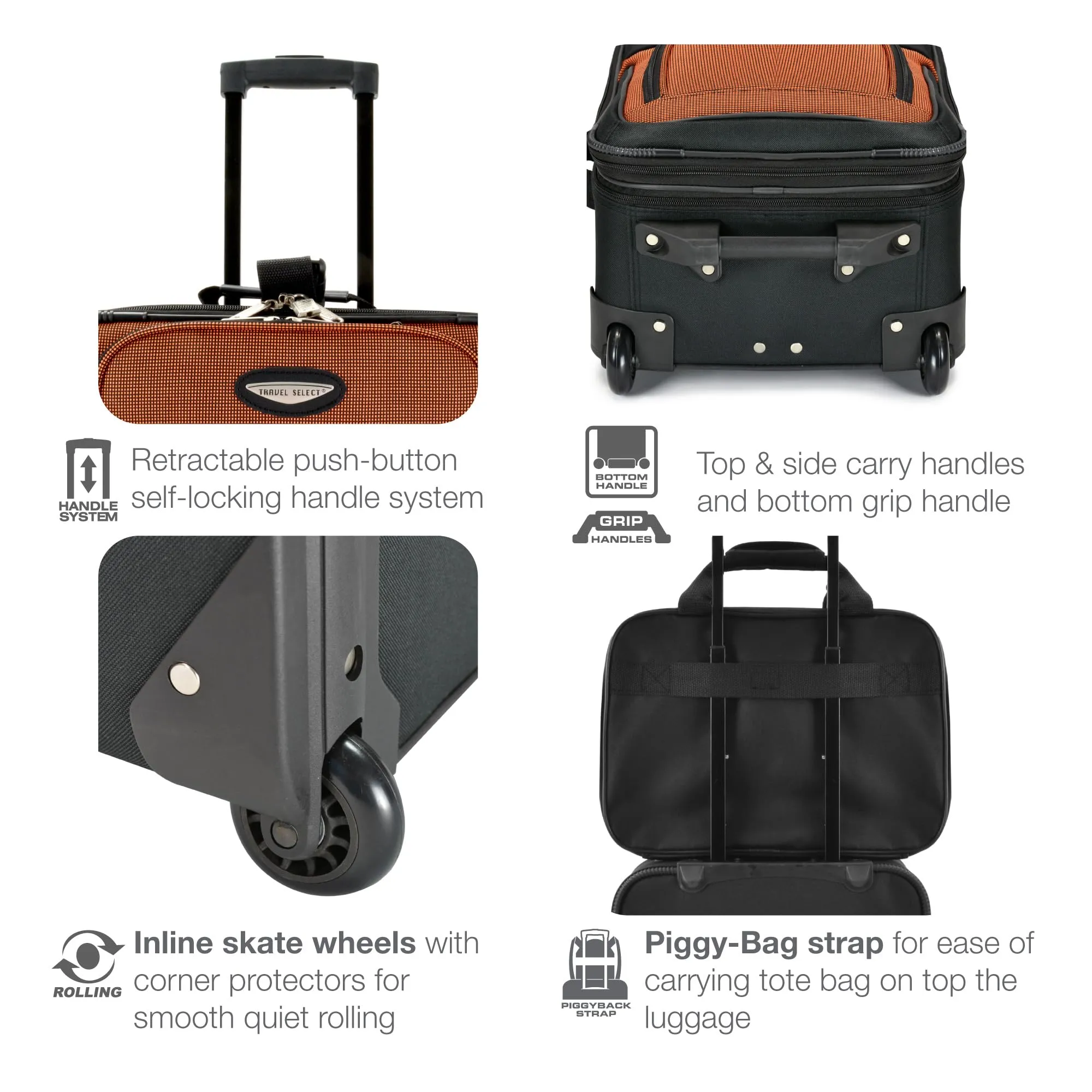 Travel Select 8-Piece Expandable Rolling Luggage Set