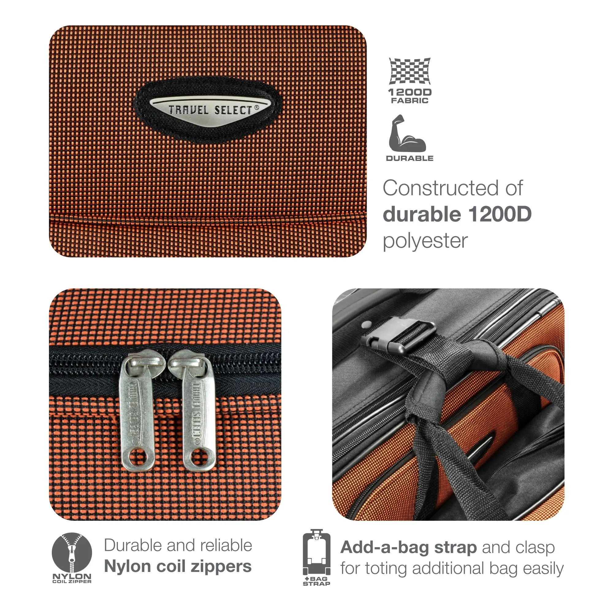 Travel Select 8-Piece Expandable Rolling Luggage Set