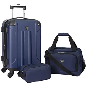 Travelers Club Sky  Luggage Set, Navy Blue, 3 Piece
