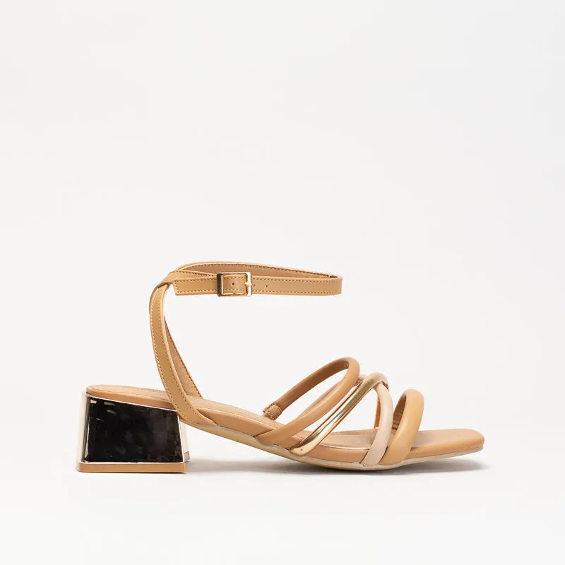 Unreal Women Tubular Straps Low Block Heel _ 150736