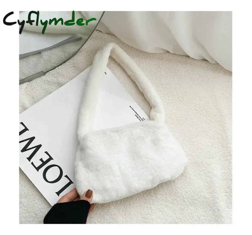 Winter Vintage Zebra Pattern Shoulder Underarm Bag Female Plush Autumn Handbag Soft Warm Fur Tote Purse For Lady Bag Sac A Main