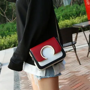 Women's handbag Ring Decoration Patchwork