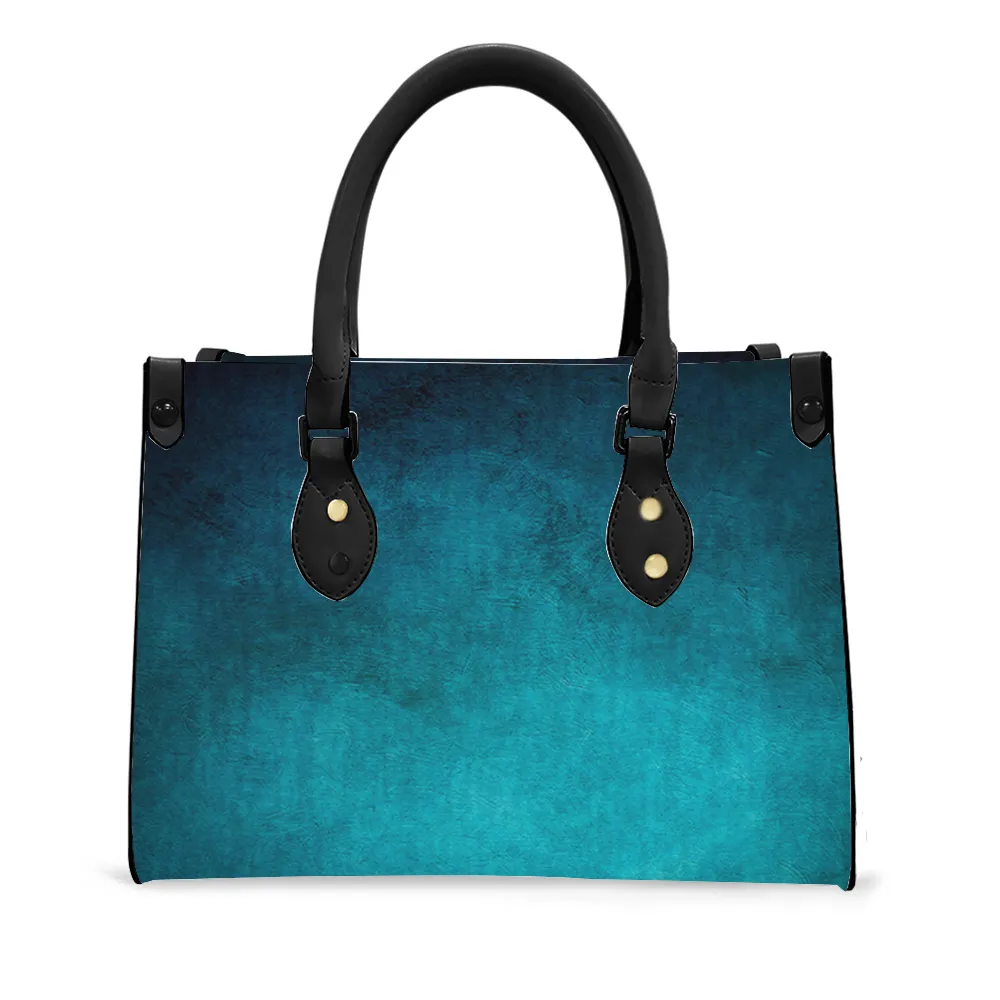 Women's Vegan Leather Turtquoise Coloured Handbag Custom Bag