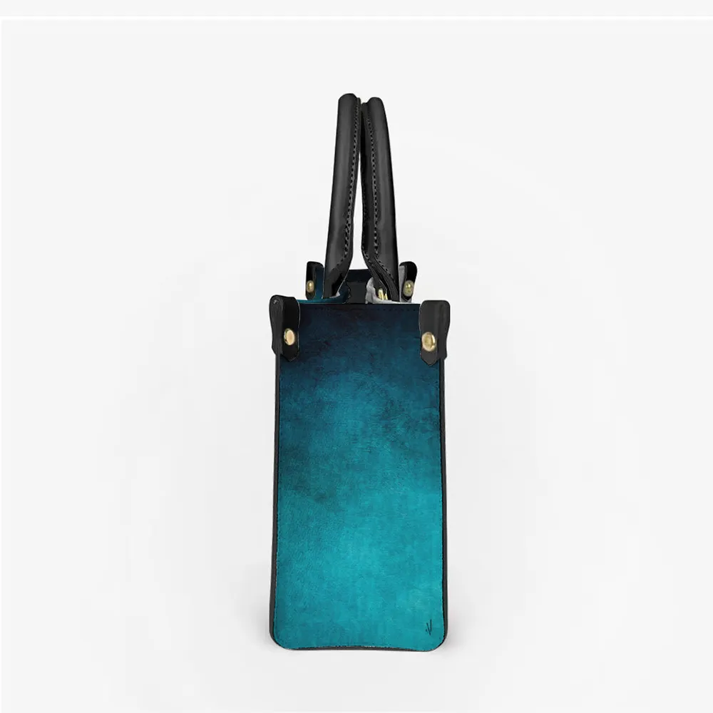 Women's Vegan Leather Turtquoise Coloured Handbag Custom Bag
