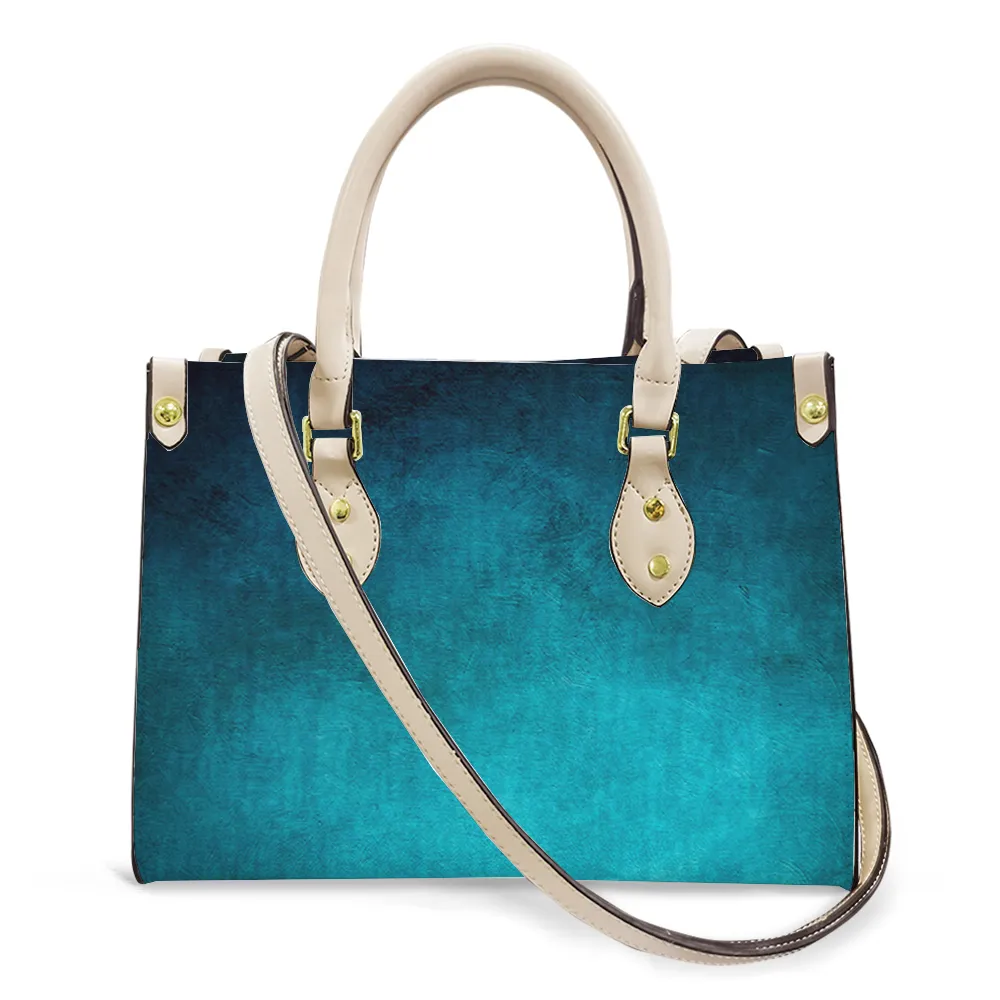Women's Vegan Leather Turtquoise Coloured Handbag Custom Bag