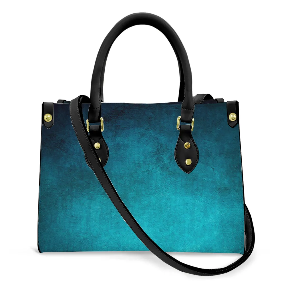 Women's Vegan Leather Turtquoise Coloured Handbag Custom Bag
