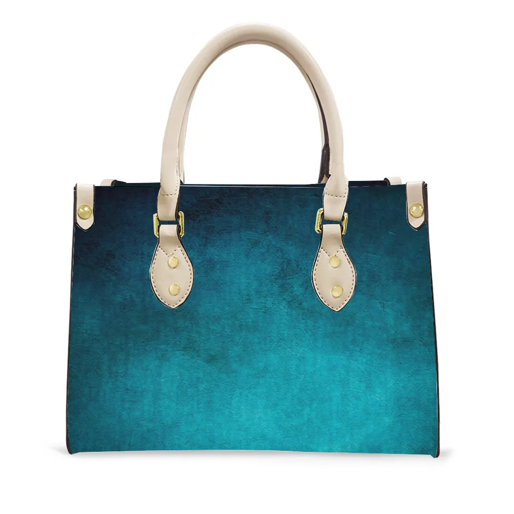 Women's Vegan Leather Turtquoise Coloured Handbag Custom Bag